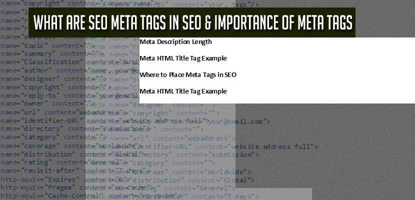 what are seo meta tags an importance of meta tags in seo