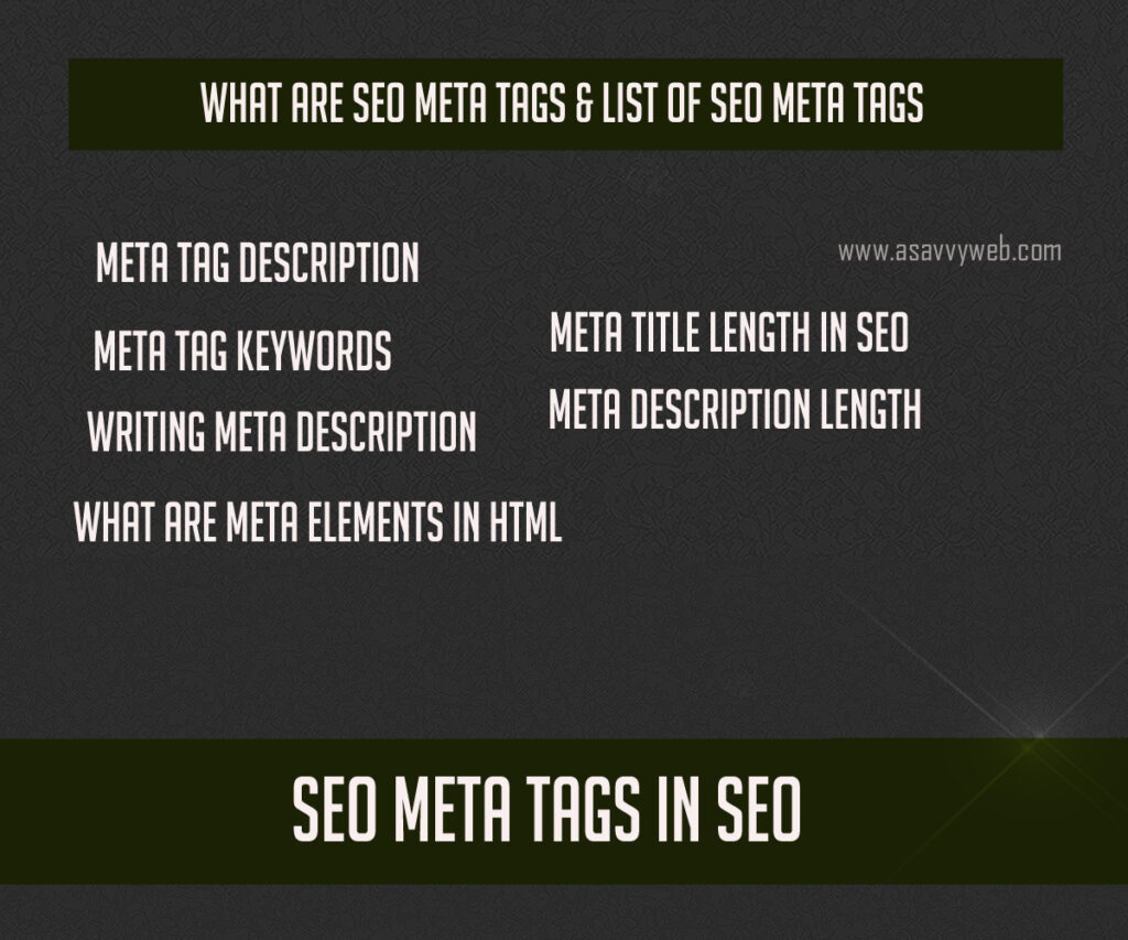 what are seo meta tags in seo