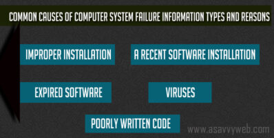 Common Causes of Computer System Failure Information Types and Reasons