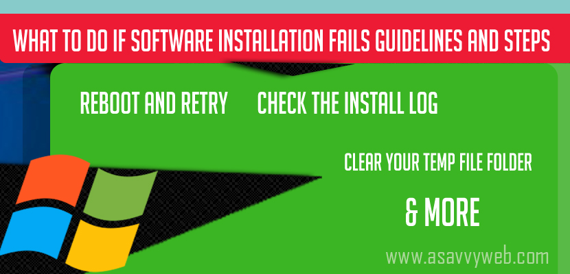 What to Do if Software Installation Fails Guidelines and Steps
