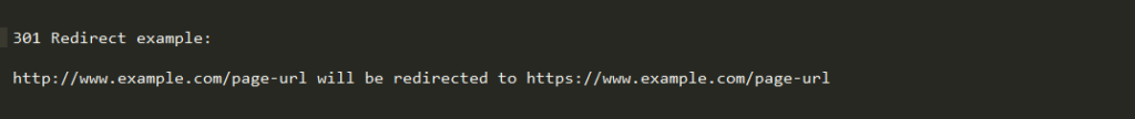 http 301 redirect example
