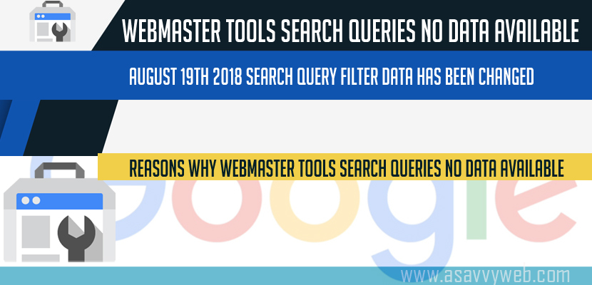 Why Webmaster Tools Search Queries No Data Available