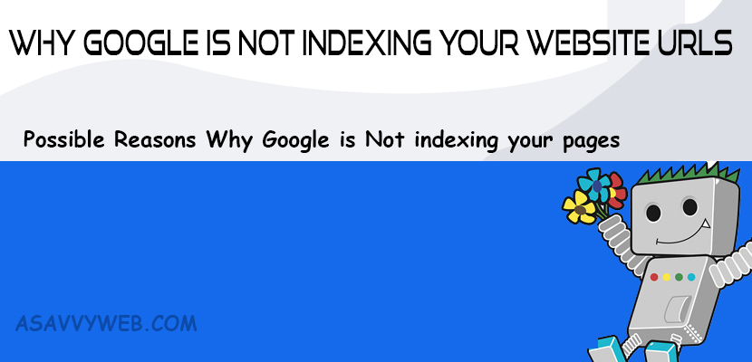 Possible Reasons Why Google is Not indexing your pages