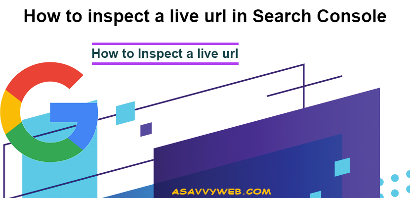 How to inspect a live url in Search Console