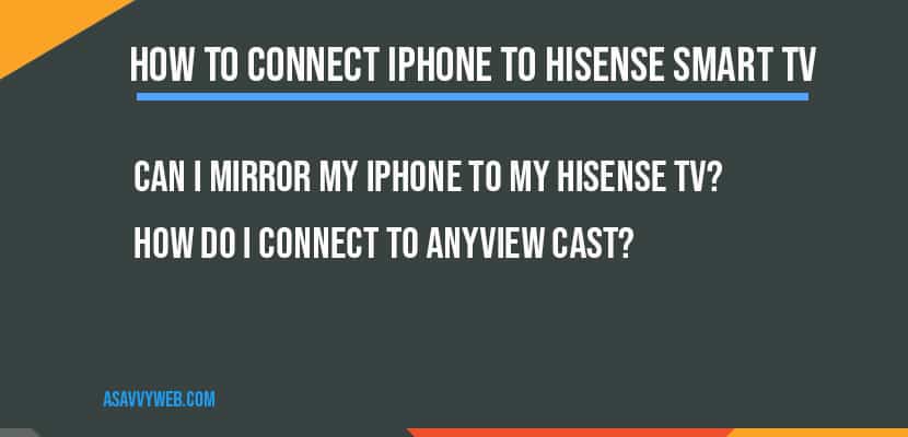 Connect Iphone To Hisense Tv Without, How To Screen Mirror Iphone On Hisense Roku Tv