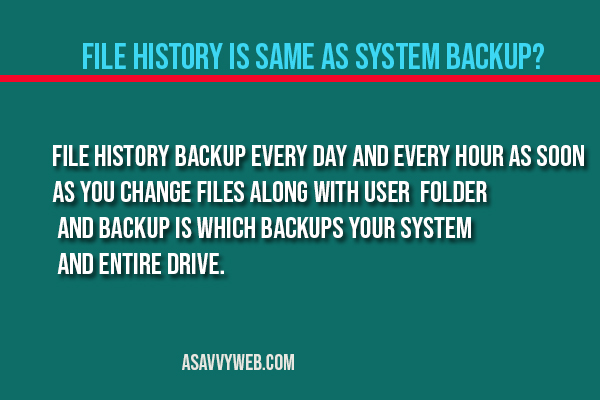 File history is same as System backup?