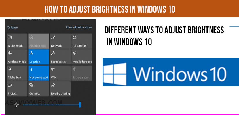 How to Adjust Brightness in Windows 10