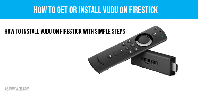How to install Vudu on firestick