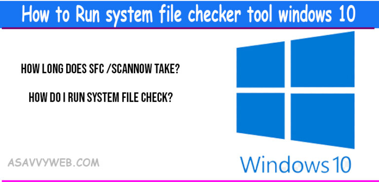 system file checker tool windows 10