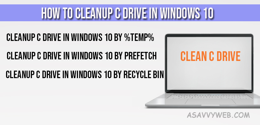 How to Cleanup C Drive in Windows 10