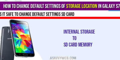 change default settings of storage location