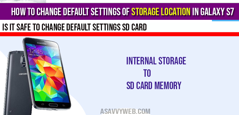 change default settings of storage location
