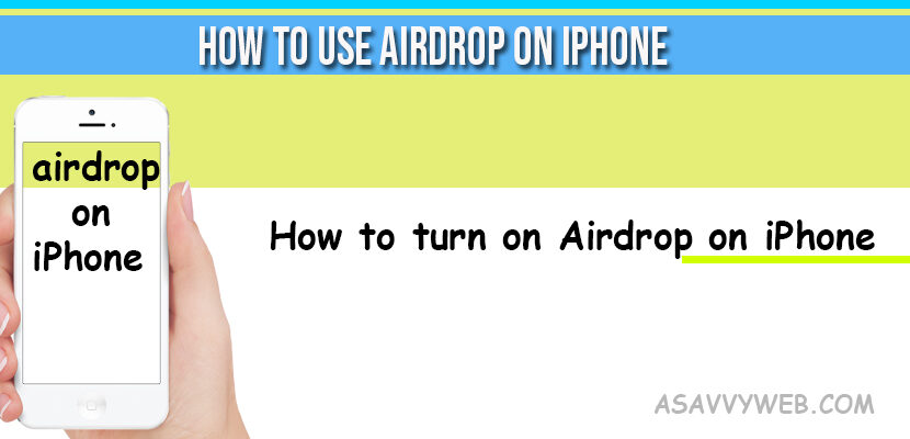 How to use airdrop on iPhone