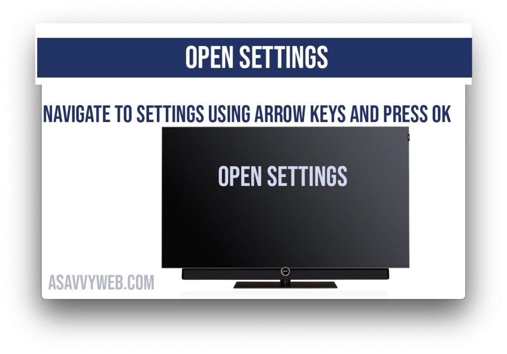 open settings on your samsung smart tv