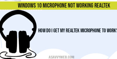 How do I get my Realtek microphone to work
