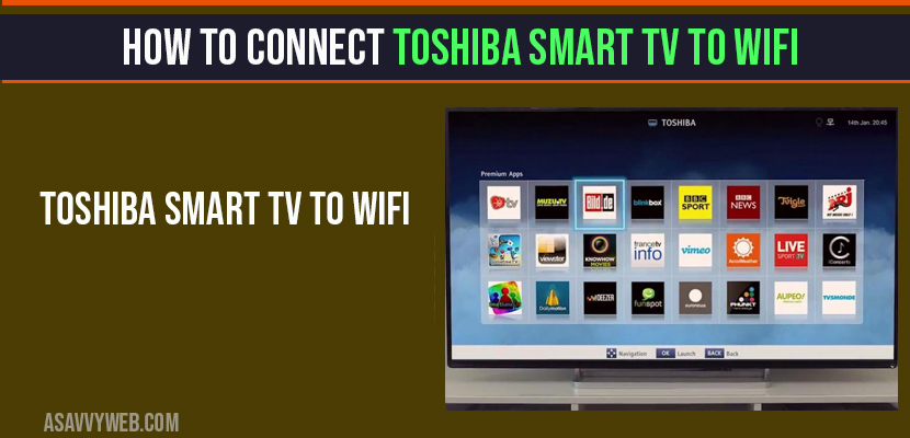 How to Connect Toshiba Smart Tv to WIFI