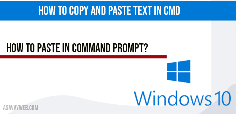How to Copy and Paste Text in CMD