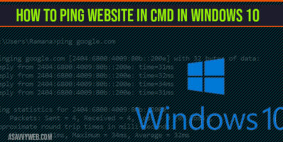 How to Ping Website in CMD In Windows 10