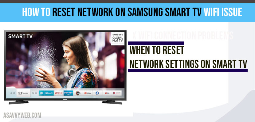 How to Reset network on Samsung Smart tv WIFI Issue