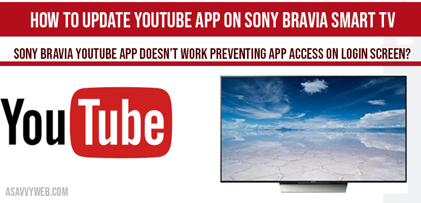 How to Update YouTube app on Sony Bravia Smart TV