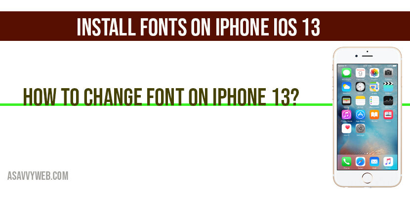 Install Fonts on iPhone IOS 13