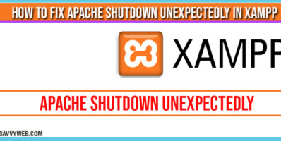 How to fix Apache Shutdown unexpectedly in xampp