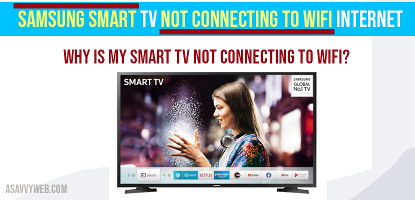 Samsung Smart Tv Not Connecting to WIFI internet