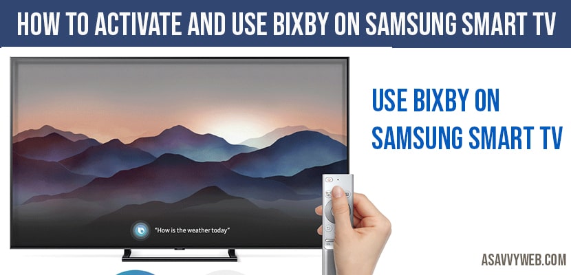 How to Activate and Use Bixby on Samsung Smart TV