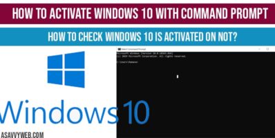 How to activate windows 10 with command prompt