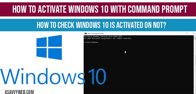 How to activate windows 10 with command prompt