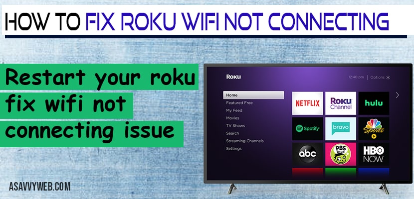 How to fix Roku wifi not connecting