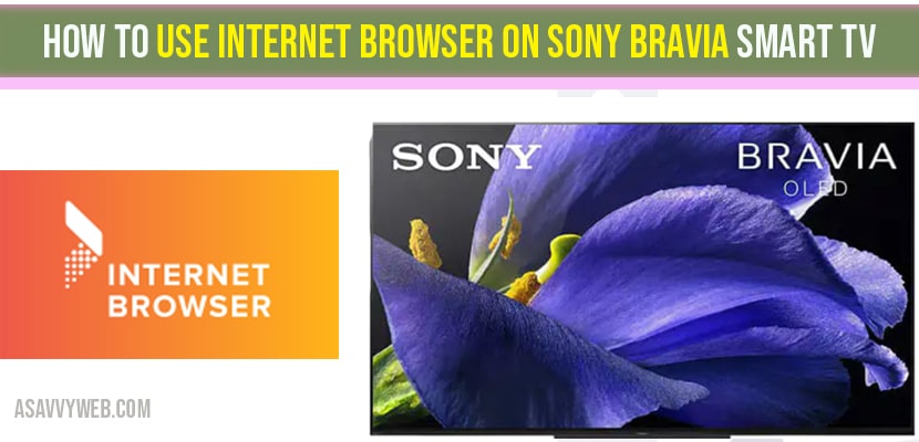 How to use internet browser on sony bravia tv