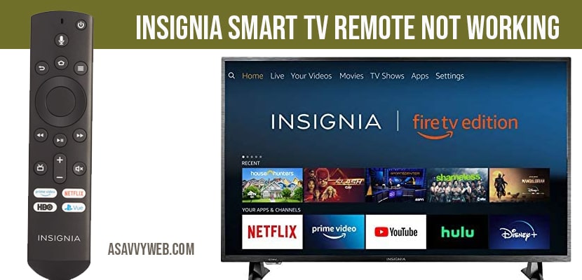 Insignia smart tv remote not working and sensors