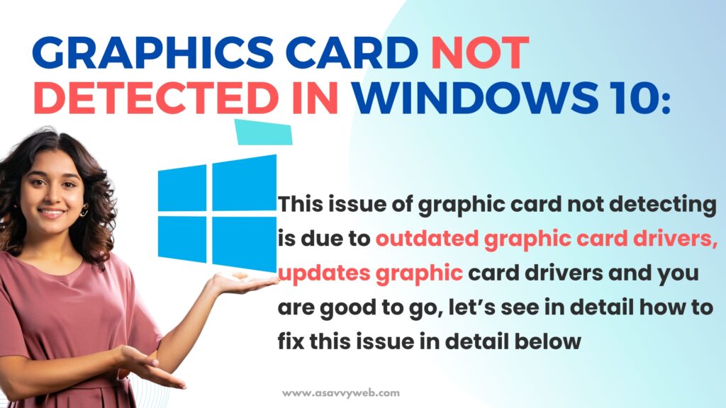 fix graphic card not detected in windows 11 or 10