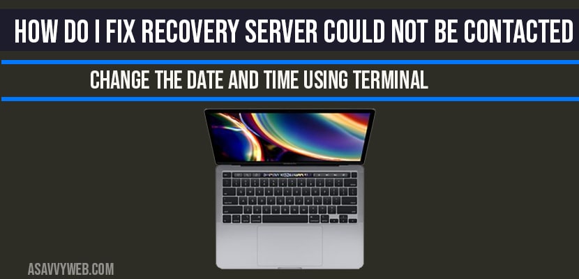 How do i fix recovery server could not be contacted