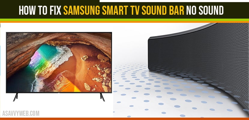How to Fix Samsung Smart TV Sound Bar No Sound