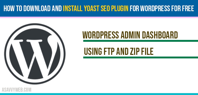 How to download and install Yoast SEO plugin for WordPress for FREE