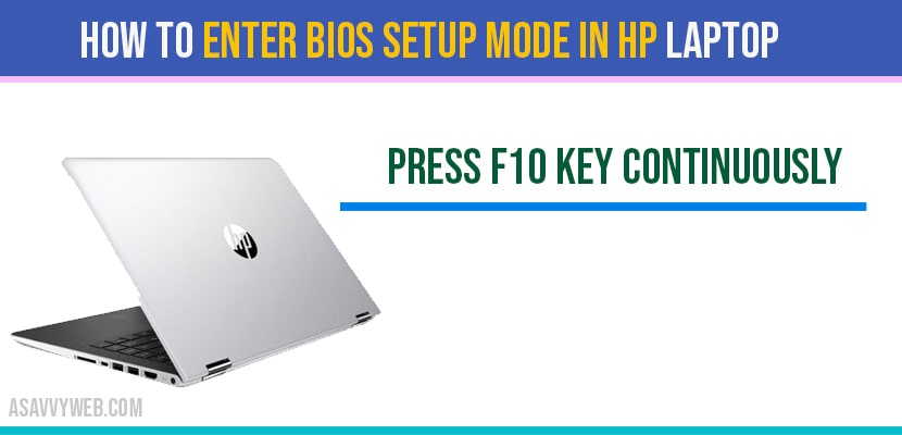 How to enter bios setup Mode in HP Laptop