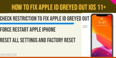 How to fix Apple ID Greyed out iOS 11