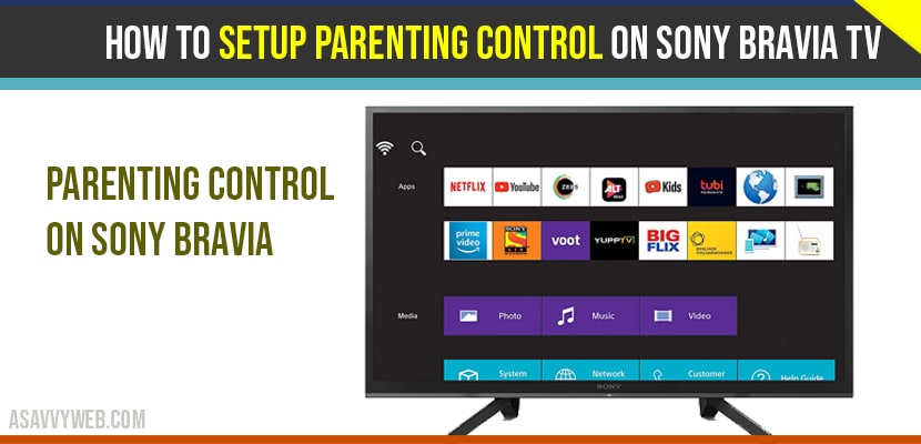 How to setup parenting control on Sony Bravia tv