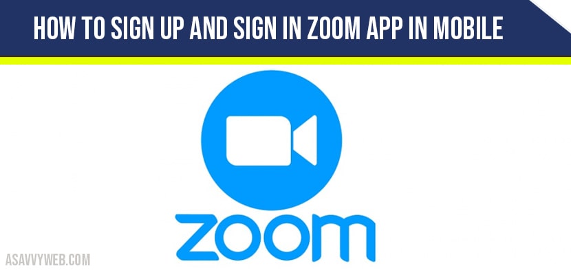 How to sign up and Sign in Zoom App in Mobile