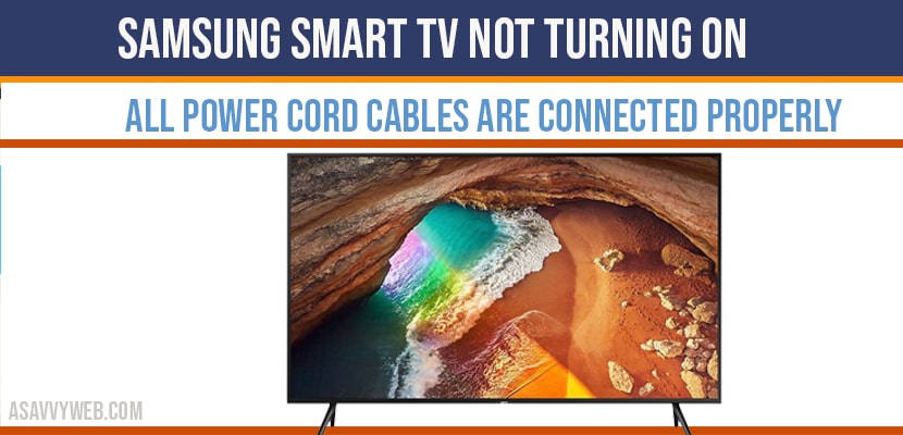 Samsung Smart TV Not Turning on red led light