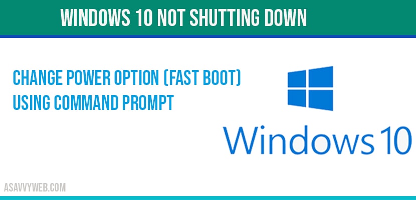 Windows 10 not shutting down