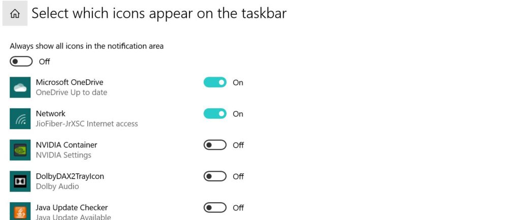 select-turn-on-network-icon-show-on-taskbar