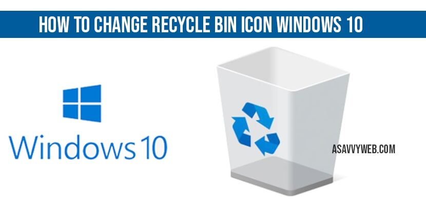 How to change recycle bin icon windows 10