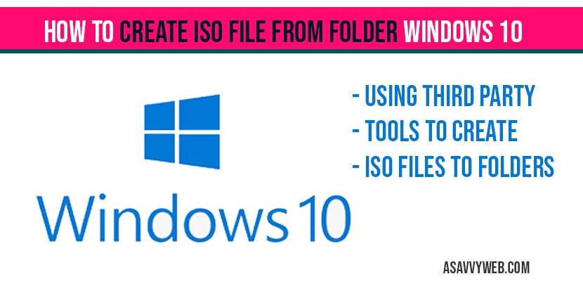 How to create iso file from folder windows 10