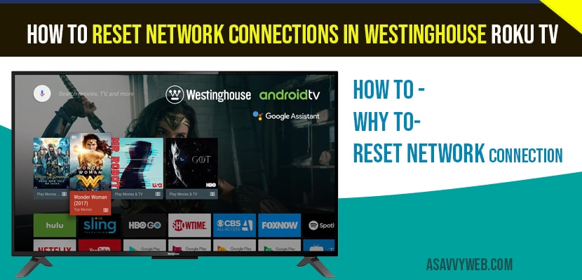 How to reset network connections in Westinghouse Roku tv