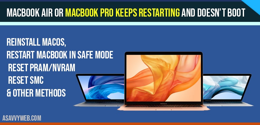 MacBook Air or MacBook Pro Keeps Restarting and doesn’t boot