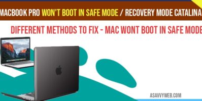 MacBook pro won't boot in safe mode - Recovery Mode Catalina or Mojave