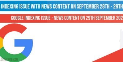 Again Google indexing issue with News Content on September 29th 2020